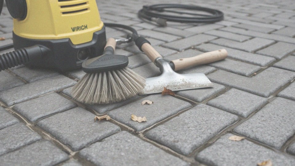 Jakie narzędzia są potrzebne do mycia kostki brukowej?