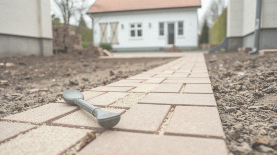 Jak przebiega układanie kostki brukowej z użyciem piasku?